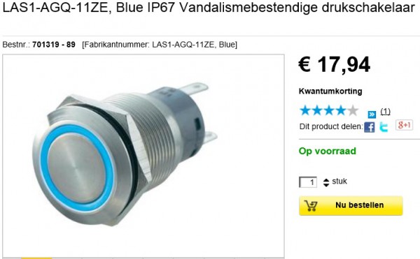 Schakelaar met LED verlichting