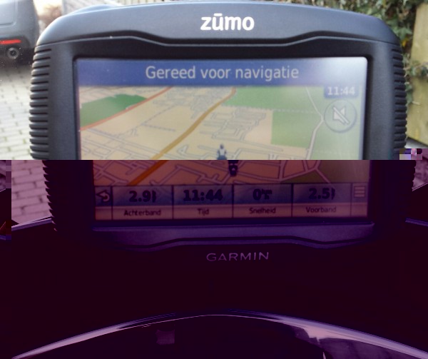 GARMIN ZUMO 390 LM BANDENSPANNING CONTROLE